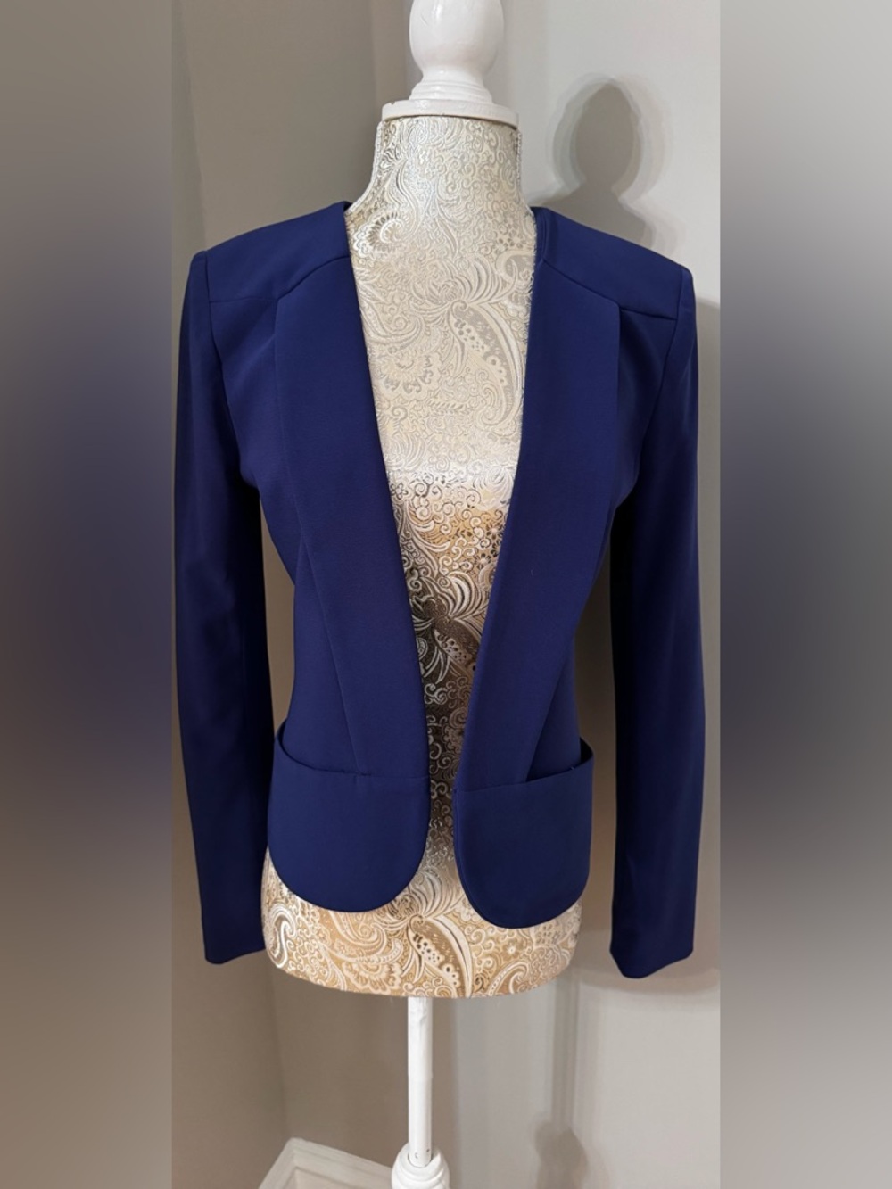 bebe BLUE Blazer Size XXS